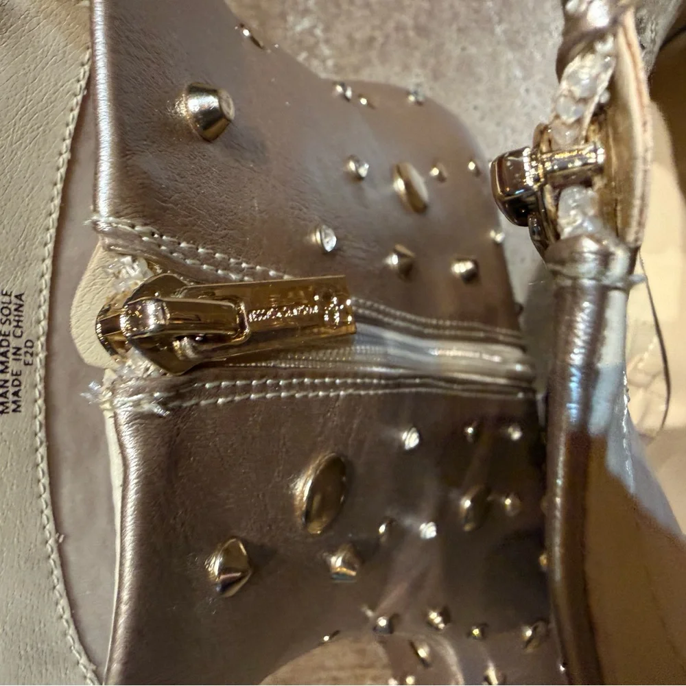 Jessica Simpson Vivianna Gold Studded Boots - Picture 3 of 7
